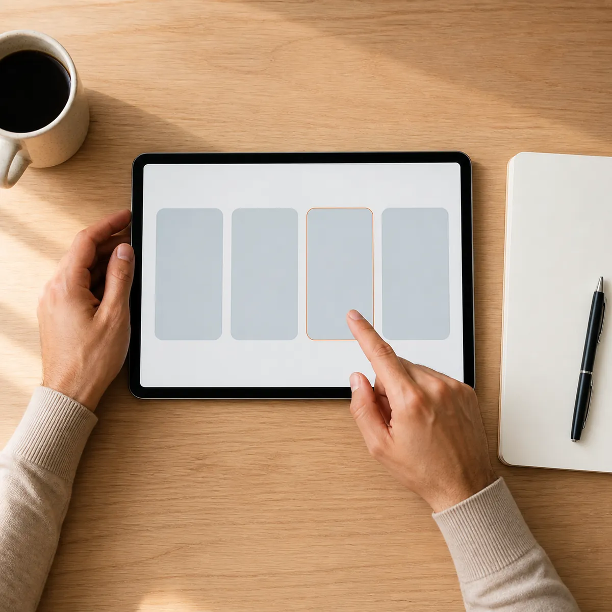 Comparing IPTV pricing plans on a tablet